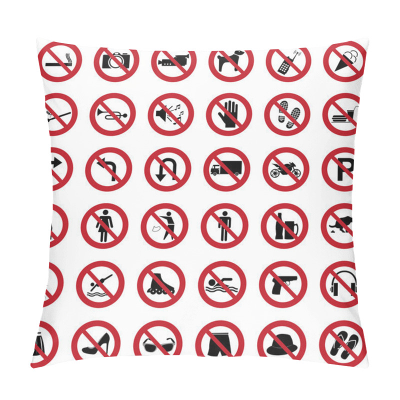 Personality  Prohibiton Icons Pillow Covers