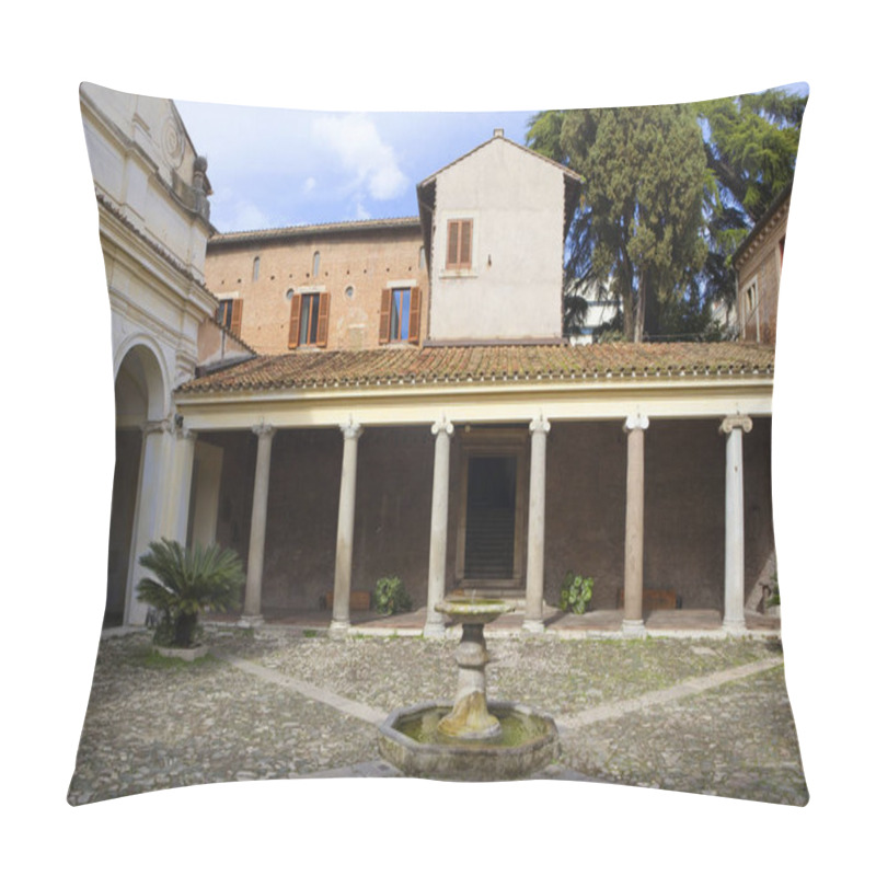 Personality  Patio Of Basilica Of San Clemente In Rome, Italy Pillow Covers