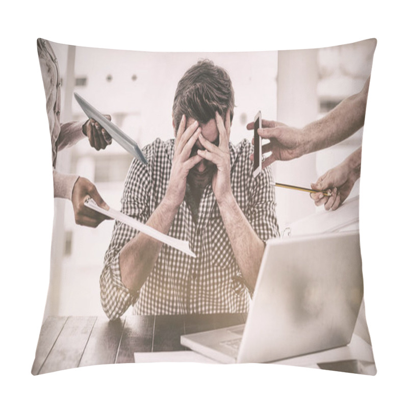 Personality  Businessman Stressed Out At Work Pillow Covers