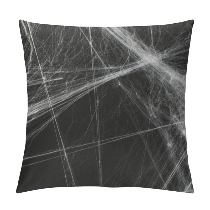 Personality  Halloween Creepy Cobweb Spiders Web With A Black Background Pillow Covers