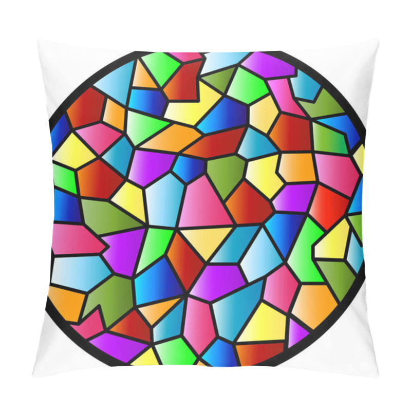 Personality  Stained Glass Circular Window Pillow Covers