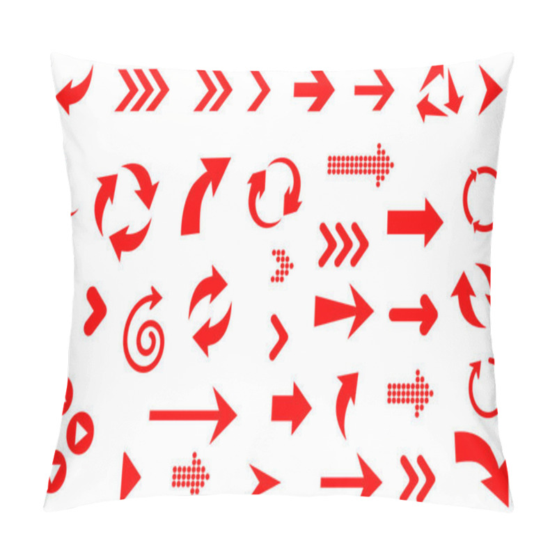 Personality  Arrow Vector Red Icon Button Collection Pointer Abstract Symbol Cursor Infographic Sign Orientation Line Computer Digital Navigation Mouse Web Pillow Covers