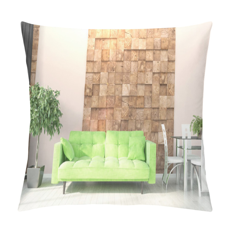 Personality  Modern Bright Interior . 3D Render Pillow Covers