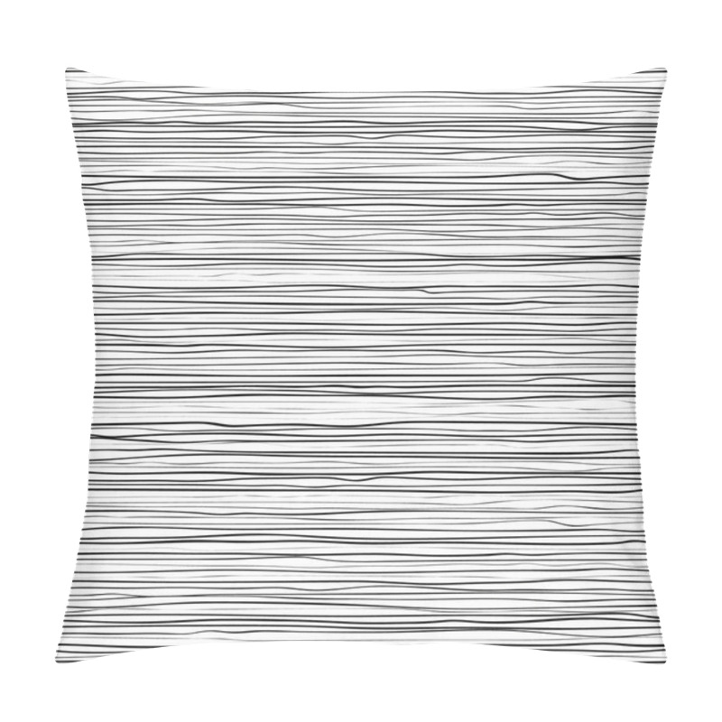 Personality  Horizontal Black Wavy Lines Pillow Covers