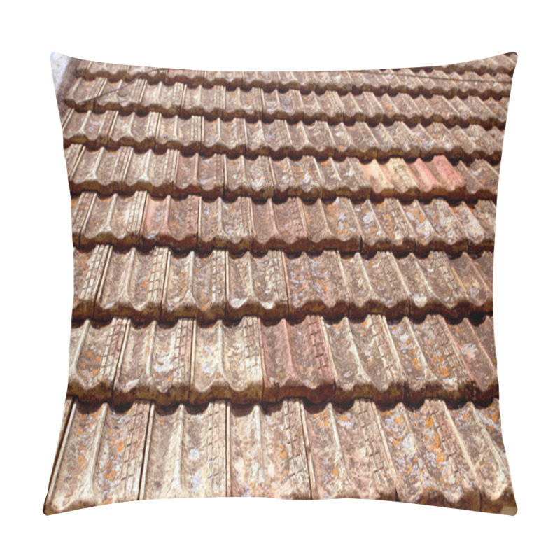 Personality  Clay Flat Roof Tiles Weathered In Ibiza Pillow Covers