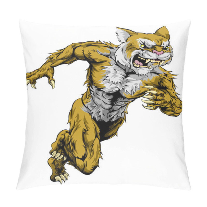 Personality  Wildcat Sports Mascot Running Pillow Covers