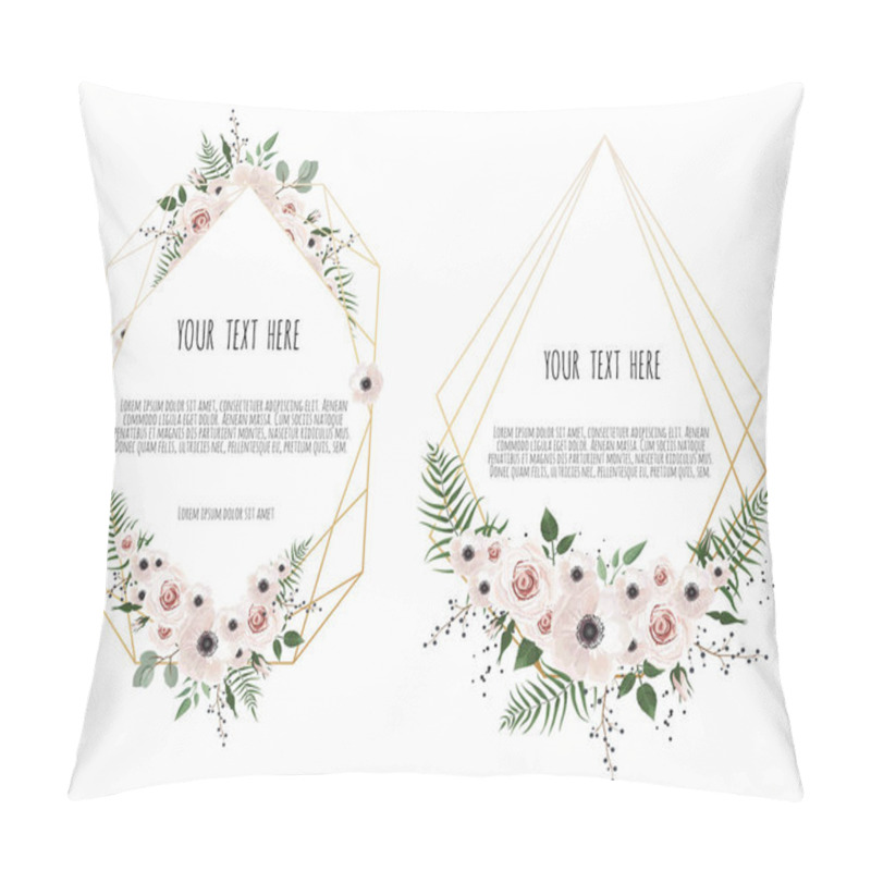 Personality  Set Botanic Card With Wild Flowers, Leaves. Spring Ornament Concept. Floral Poster, Invite. Vector Decorative Greeting Card Or Invitation Design Background. Hand Drawn Illustration Pillow Covers