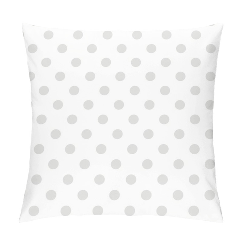 Personality  Grey Polka Dots On White Background Retro Seamless Vector Pattern Or Texture Pillow Covers