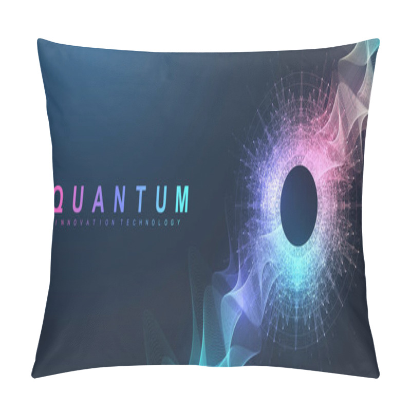 Personality  Quantum Computing Idea Design Element Concept. Deep Learning Artificial Intelligence. Generative AI. Big Data Algorithms Visualization For Business, Science Presentations, Posters, Covers. Pillow Covers