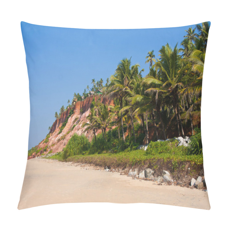 Personality  Varkala Beach, With Views Of The Coast To The Cliff Pillow Covers