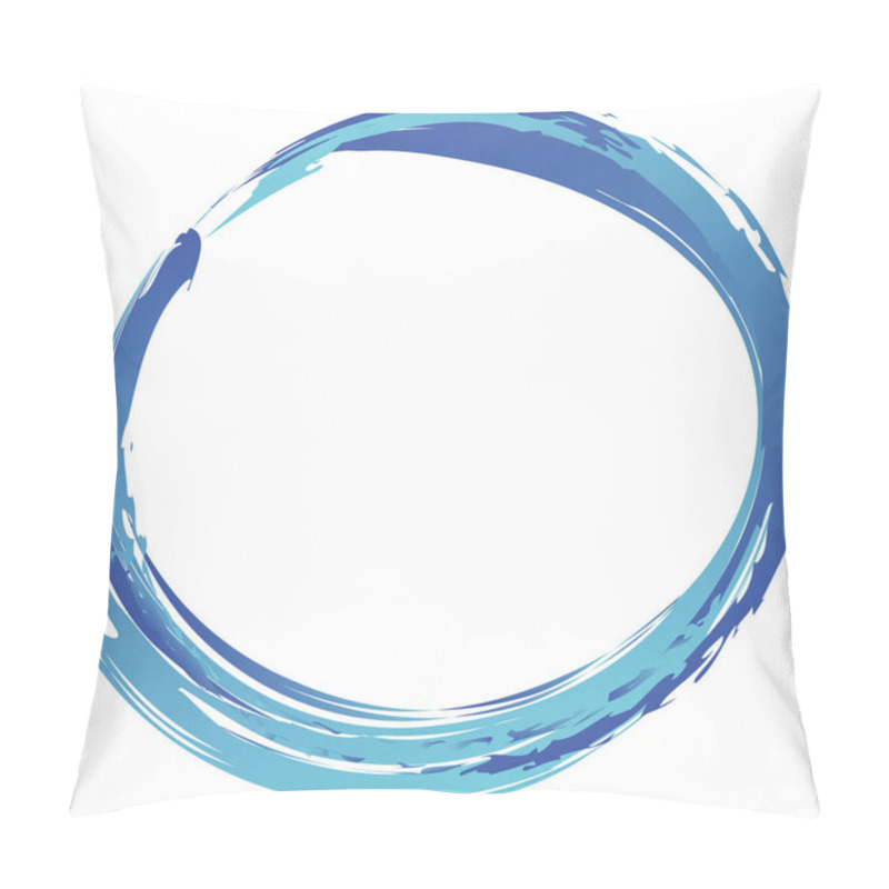 Personality  Grungy, Textured Circle Element. Circular Splatter Shape Pillow Covers