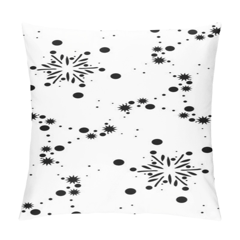 Personality  Repeating Stars And Snowflakes Pillow Covers