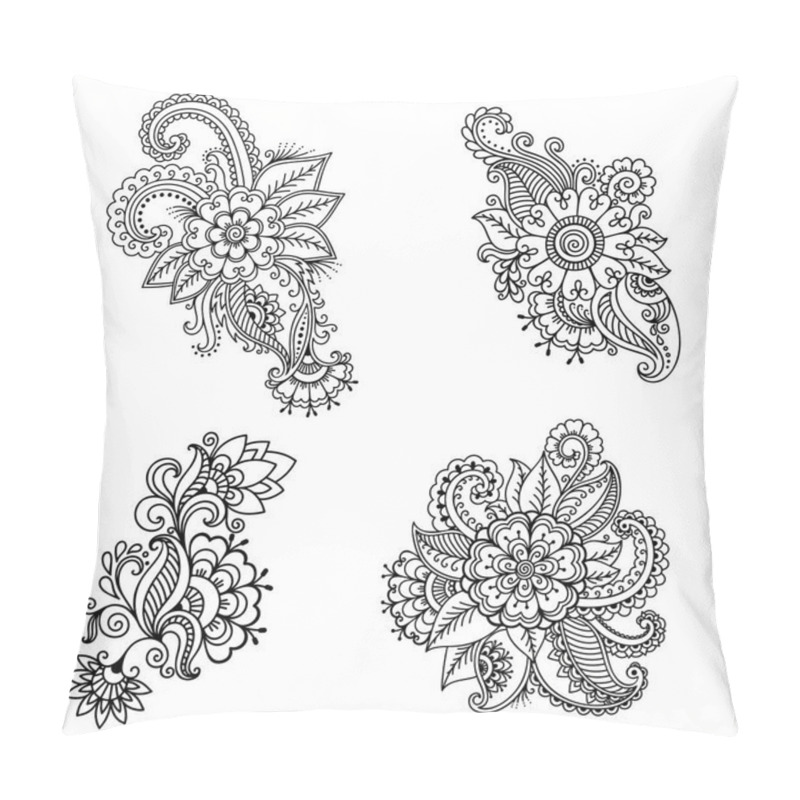 Personality  Henna Tattoo Flower Template In Indian Style. Ethnic Floral Paisley - Lotus. Mehndi Style. Ornamental Pattern In The Oriental Style. Pillow Covers