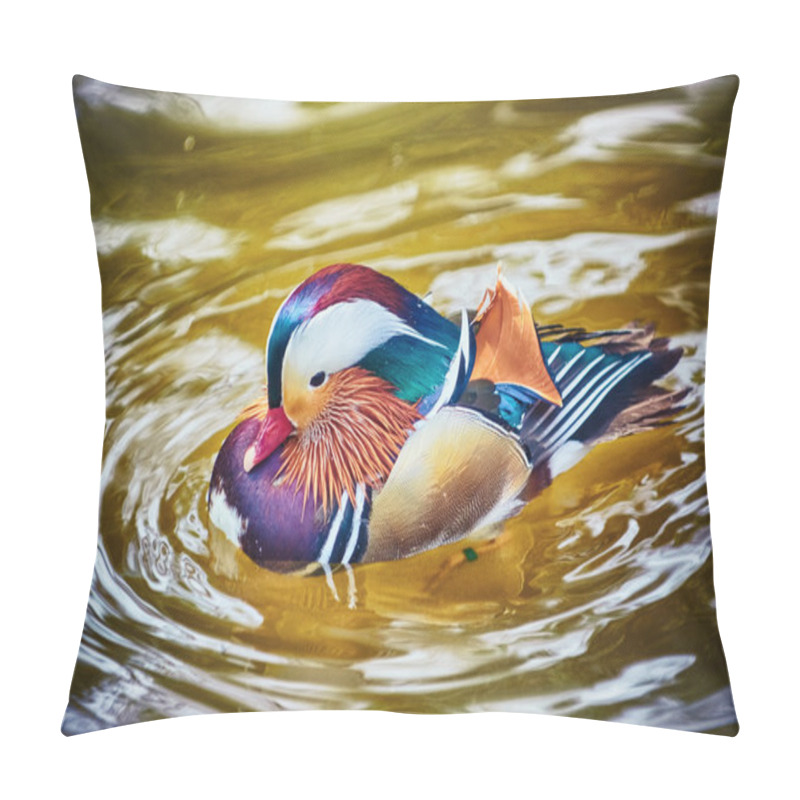 Personality  Mandarin Duck On The Water Pillow Covers