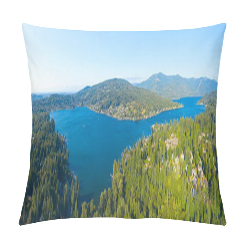 Personality  Lake Whatcom Aerial Panoramic Overview Bellingham Washington Pillow Covers