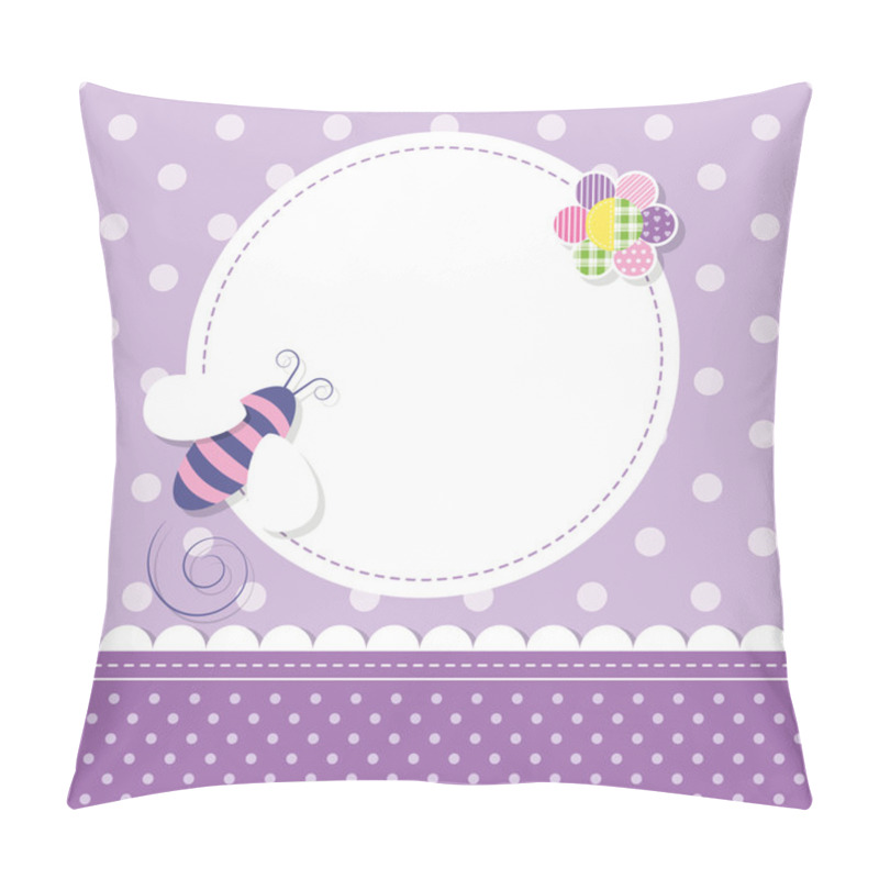 Personality  Purple Bee Baby Girl Greeting Card Pillow Covers