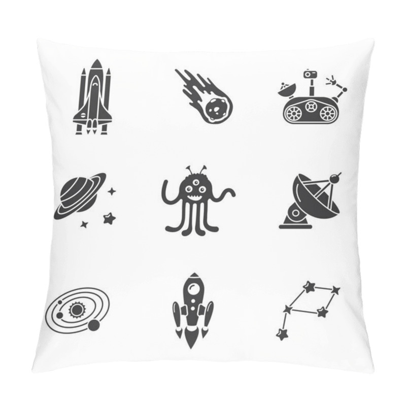 Personality  Nine Stylish Space Icons  Pillow Covers