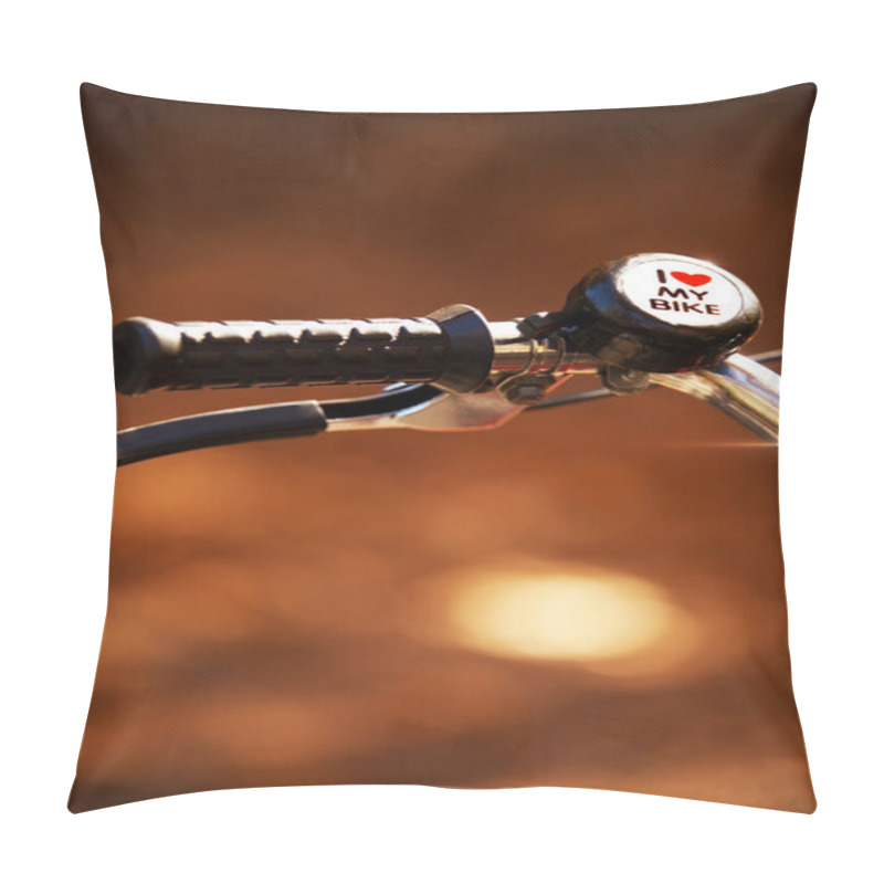 Personality  Handlebar Classic Bike In The Nature. Pillow Covers