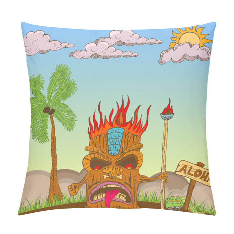 Personality  Tiki Design Pillow Covers