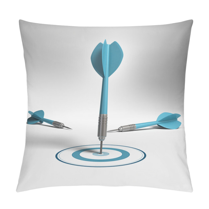 Personality  Business Concept, Improving Results, Hit The Mark Pillow Covers