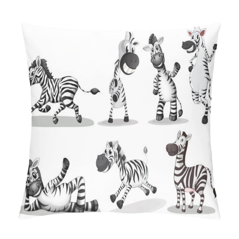 Personality  Playful Zebras Pillow Covers