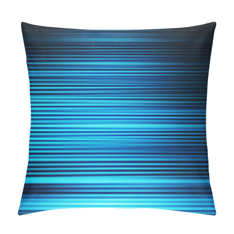 Personality  Horizontal Vibrant Blue Cyan Lines Business Presentation Texture Pillow Covers