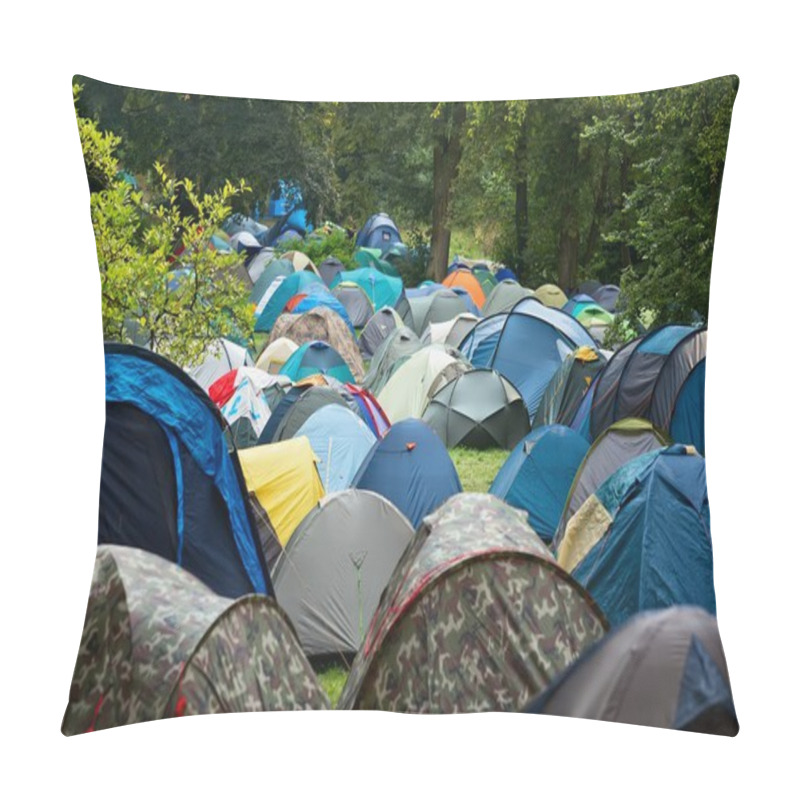 Personality  Many Tents In Nature Pillow Covers