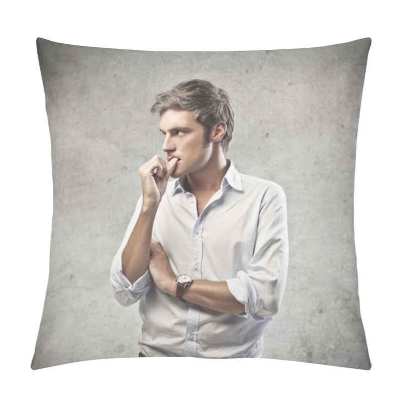 Personality  Worried Man Pillow Covers