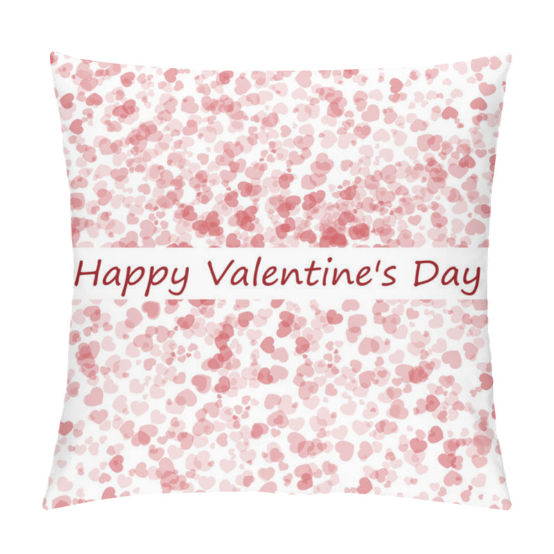 Personality  Valentine's Day Background With Hearts Pillow Covers