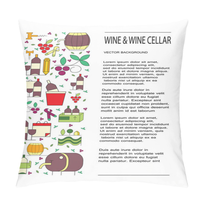 Personality  Wine Design Elements Pillow Covers