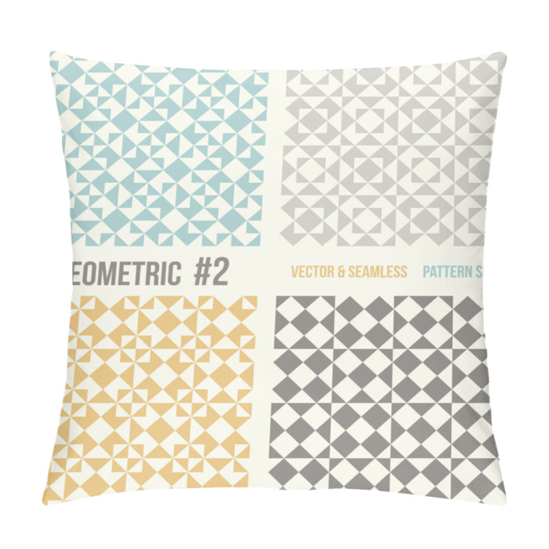 Personality  Set Of Four Geometric Patterns Pillow Covers