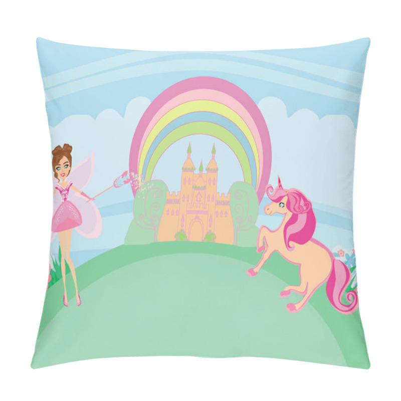 Personality  Unicorn And Fairy - Lovely Fairy-tale Card Pillow Covers