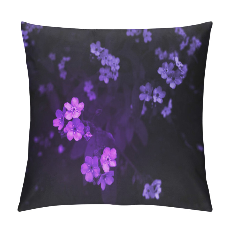 Personality  Dark Background With Flowers Pillow Covers