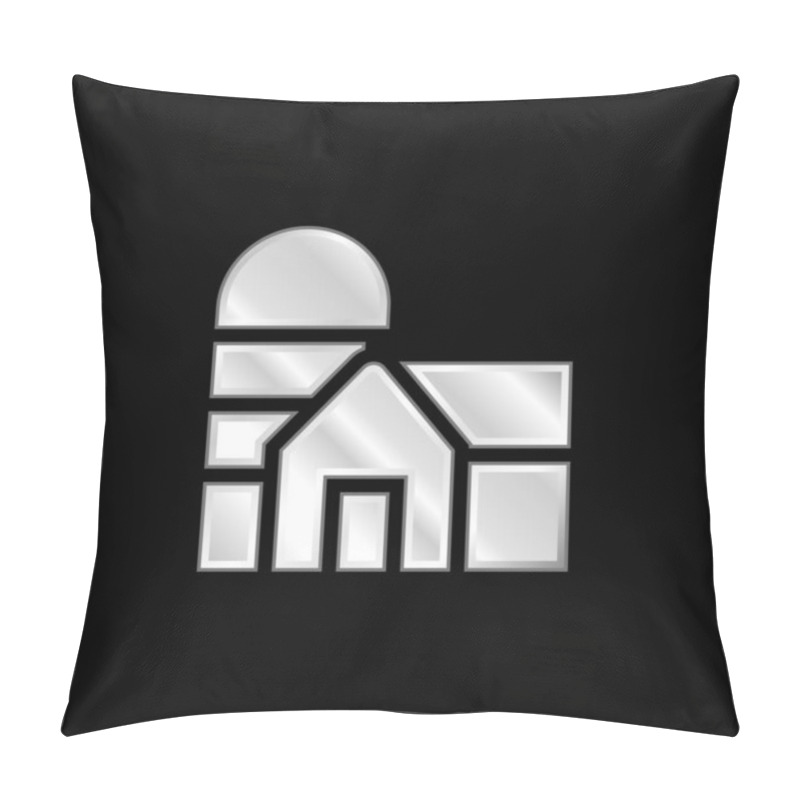 Personality  Barn Silver Plated Metallic Icon Pillow Covers