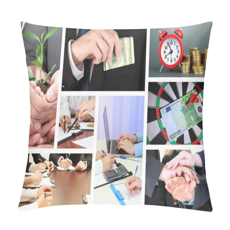 Personality  Collage Of Business Life Pillow Covers