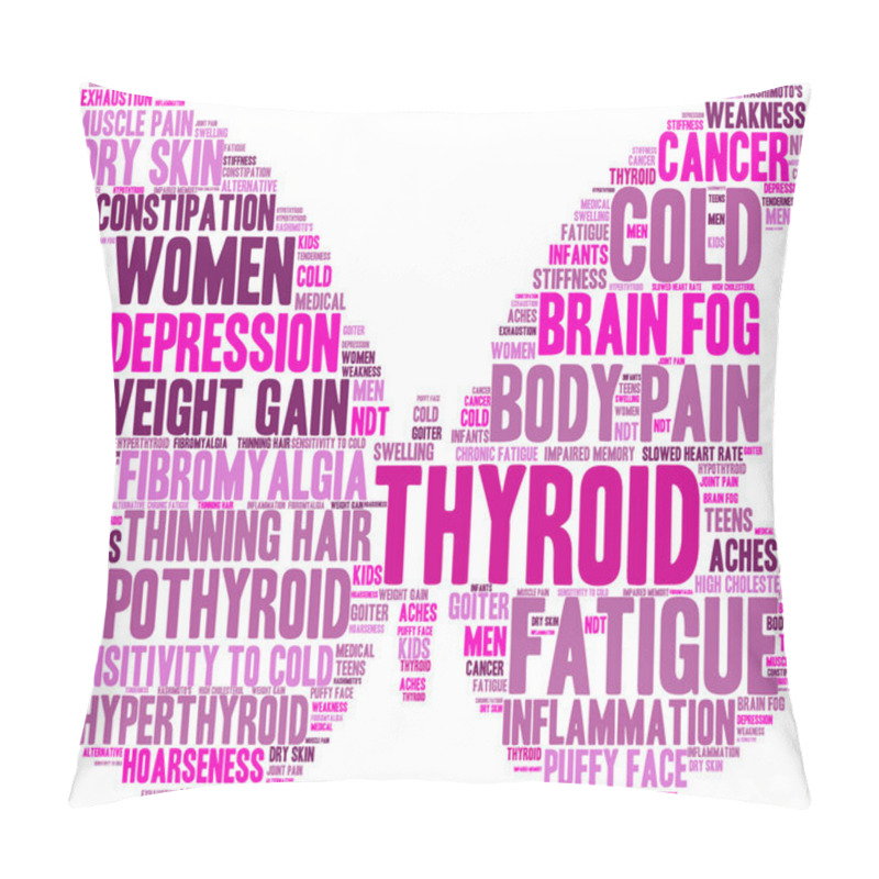 Personality  Thyroid Word Cloud Pillow Covers