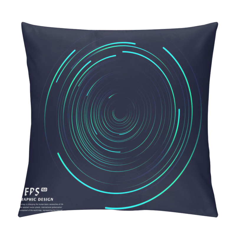 Personality  Abstract Vortex, Circular Swirl Lines. Star Trails Around In The Night Sky. Pillow Covers