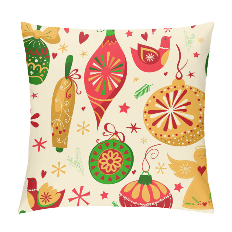 Personality  Christmas Ornaments Seamless Pattern Pillow Covers