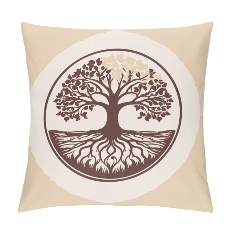 Personality  Abstract Tree Illustration Art Design For Social Media Template Backgrounds. Pillow Covers