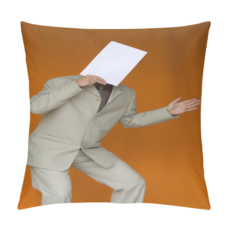 Personality  Paper Face Businessman Pillow Covers