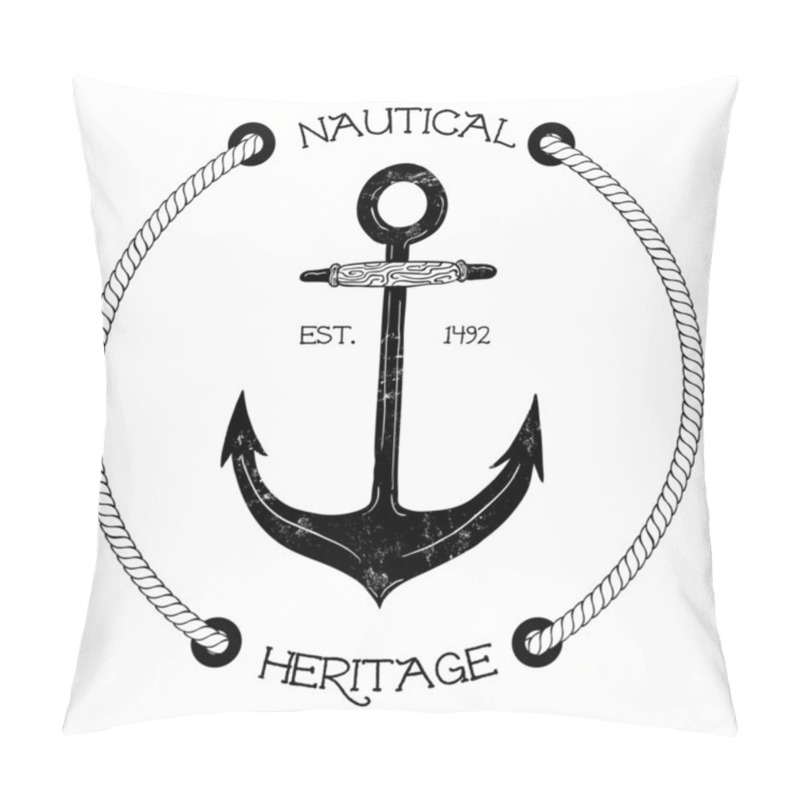 Personality  Badge With Anchor Pillow Covers