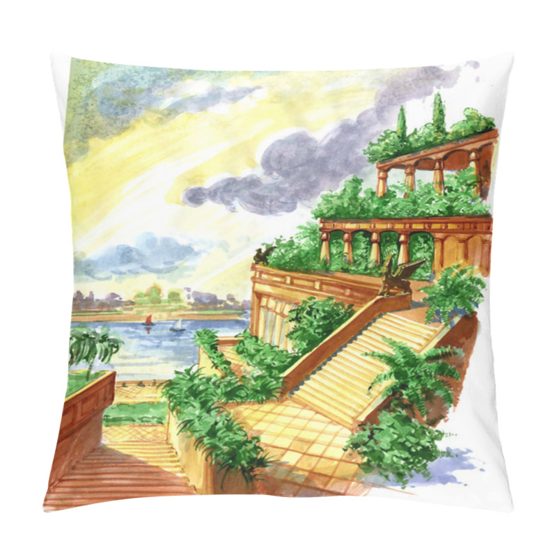 Personality  Hanging Gardens Of Babylon Pillow Covers