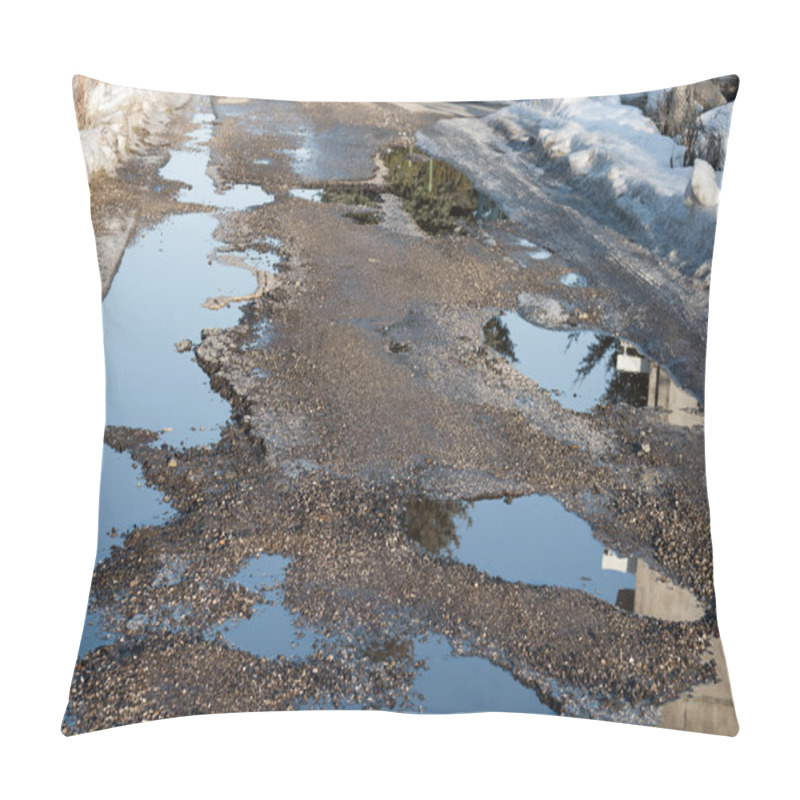 Personality  Potholes Problematic On Local Roads Pillow Covers