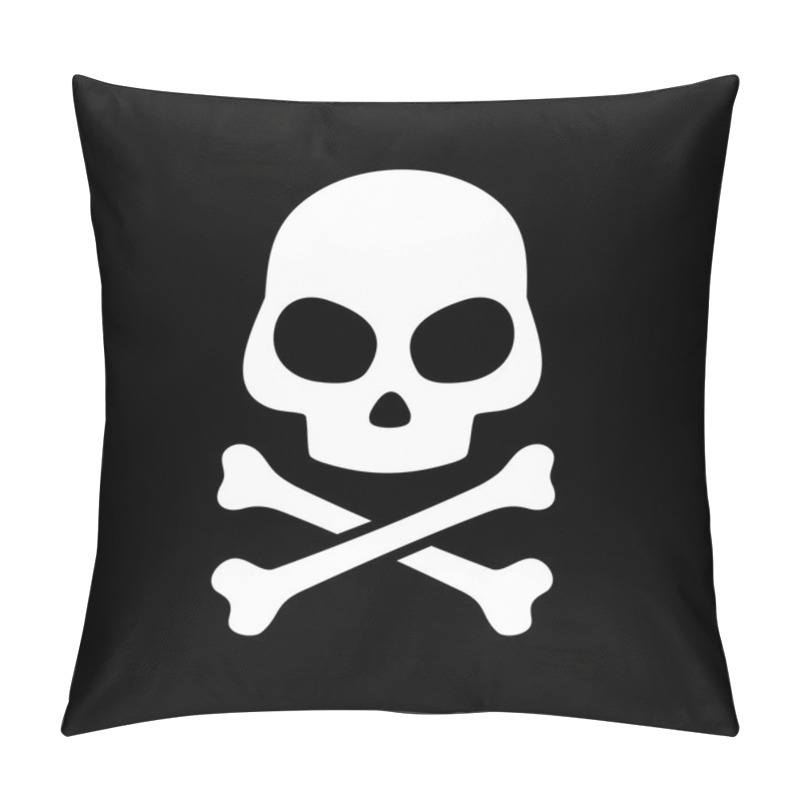 Personality  Vector Skull On Black Background Pillow Covers