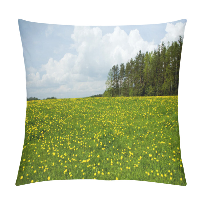 Personality  Dandelion Field Near Forest Pillow Covers