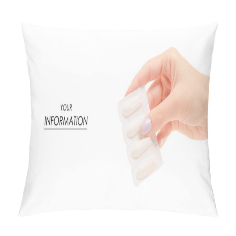 Personality  Female Hand Holding Suppositoria Medicine Pattern Pillow Covers