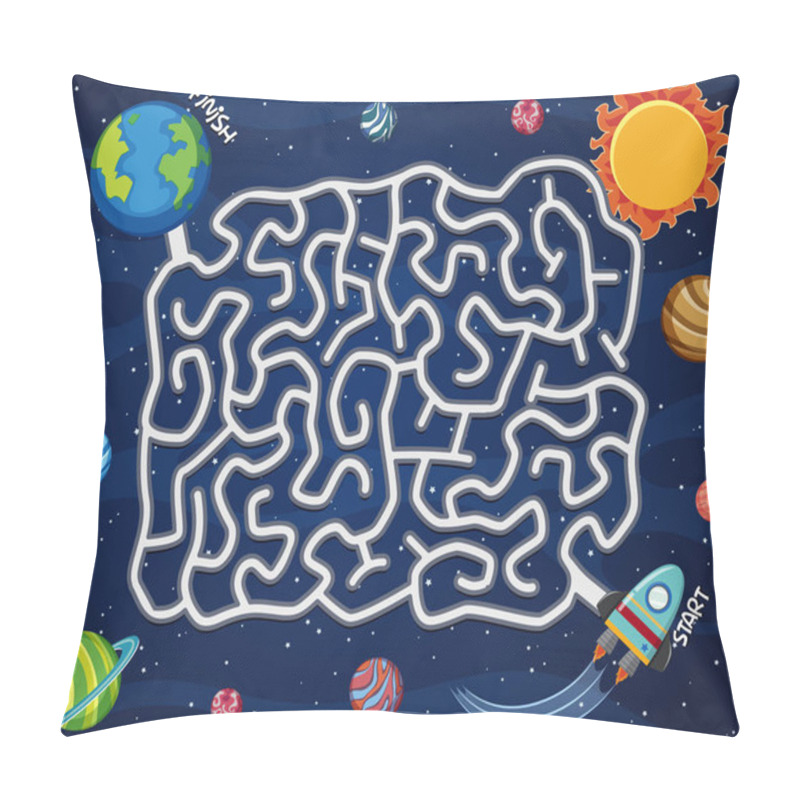 Personality  A Space Maze Game Template Illustration Pillow Covers