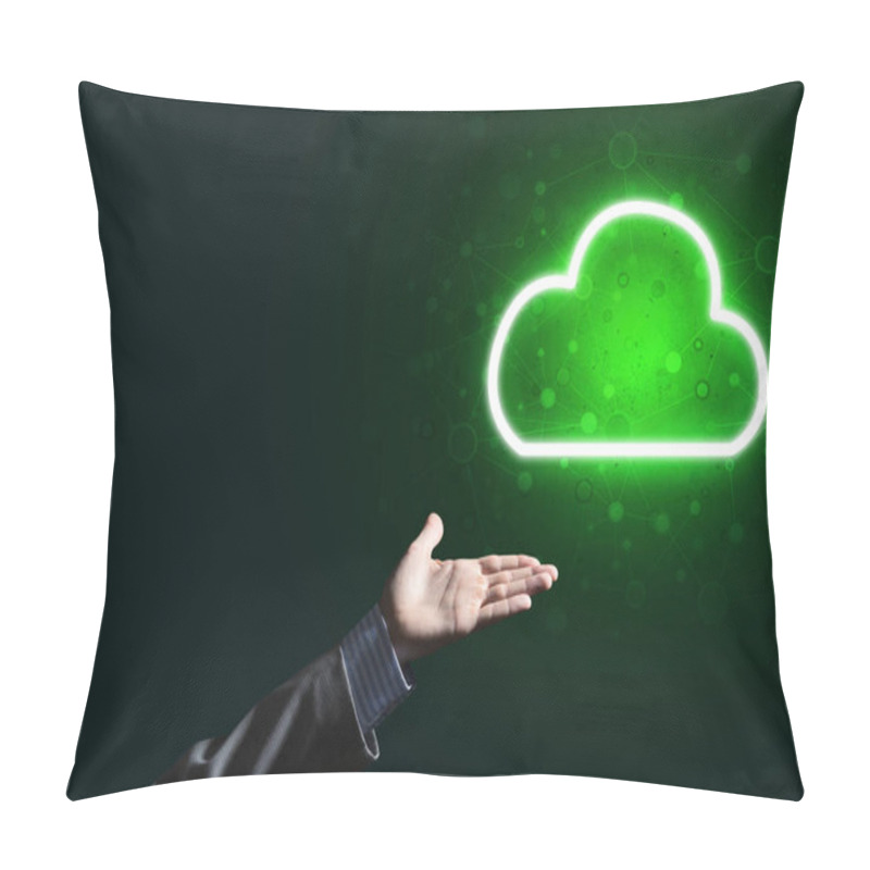 Personality  Businessman Hand Holding Cloud Pillow Covers