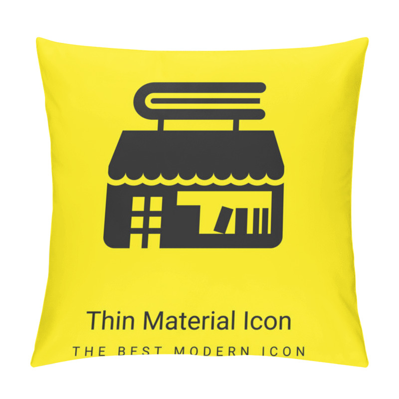 Personality  Bookstore Minimal Bright Yellow Material Icon Pillow Covers