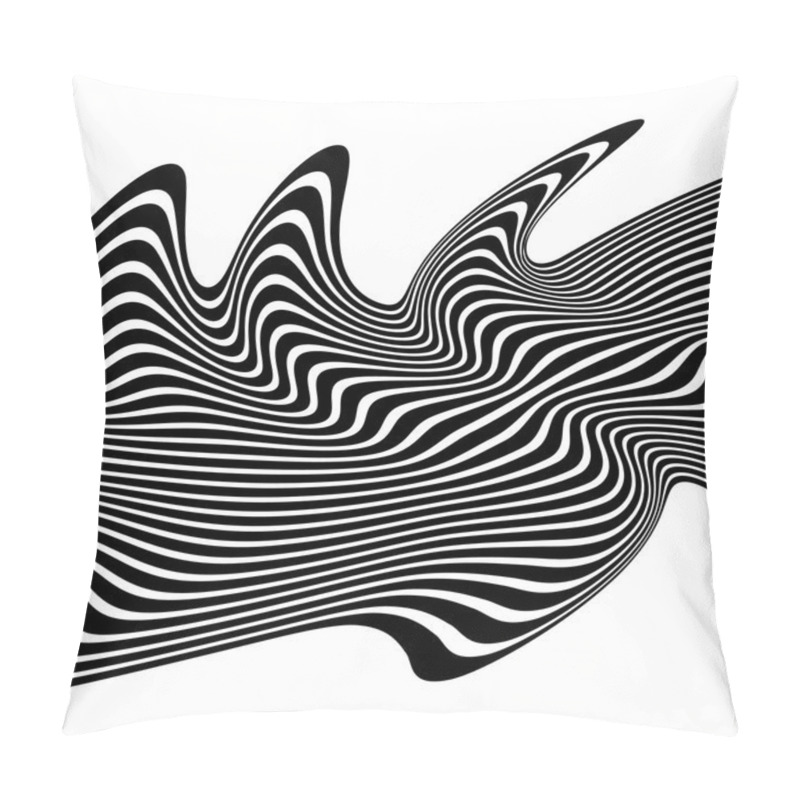 Personality  Abstract Wavy Lines Background Pillow Covers